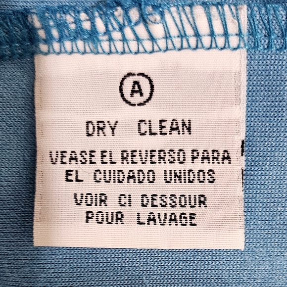 Together Vintage Aqua Velour Button down 80s Maxi Dress Excellent Condition SZ 4 - Picture 11 of 12